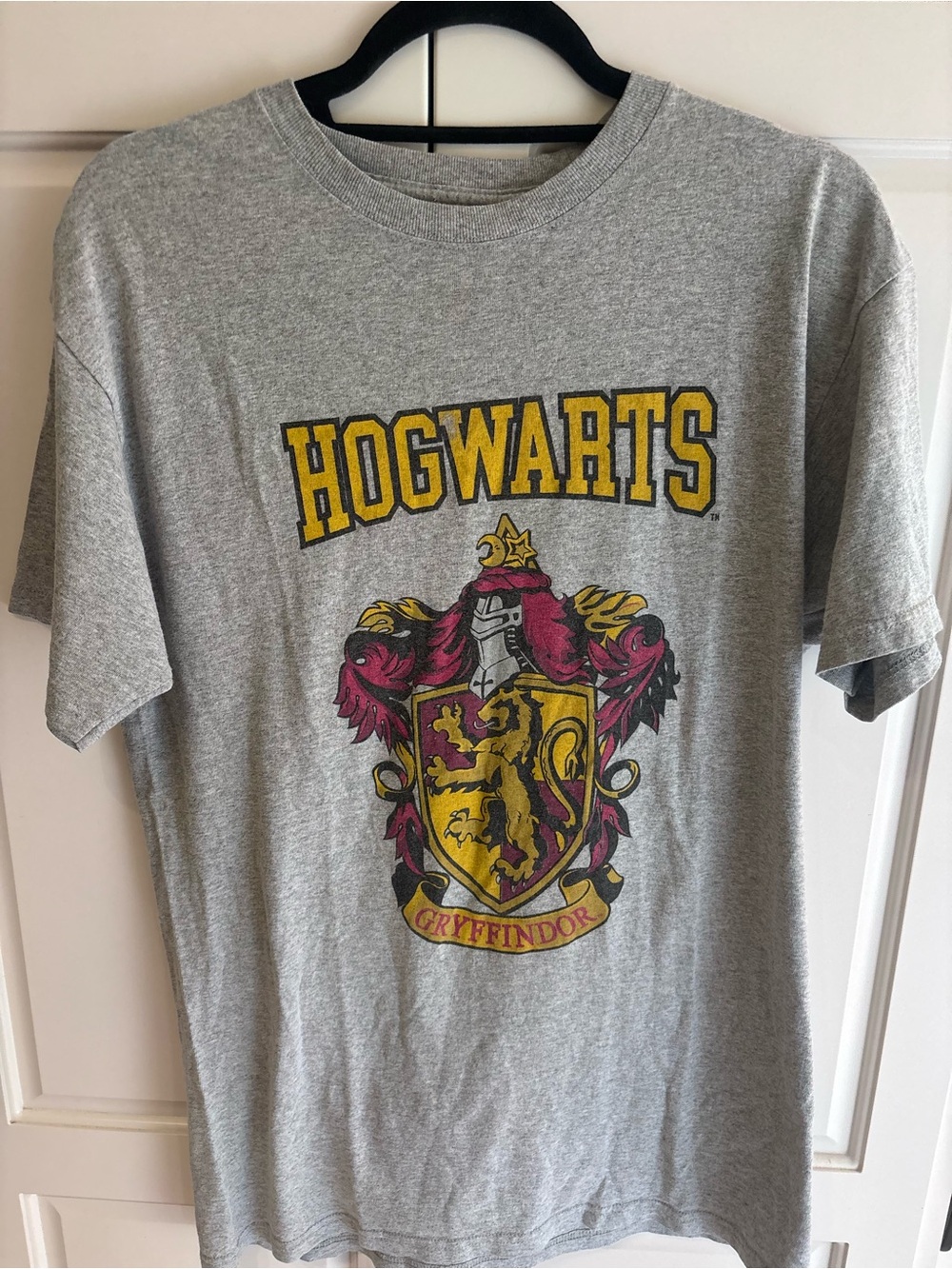 Hogwarts Gryffindor Men’s Medium Graphic Tee - Gray
